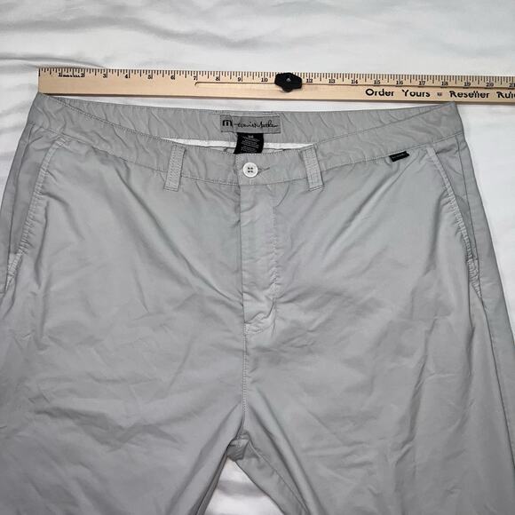 Travis Mathew Golf Pants Men's Size 38X33 Light Gray Flat Front Stretch Chinos - Picture 8 of 16